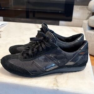 Coach women’s Black Sneakers. Used